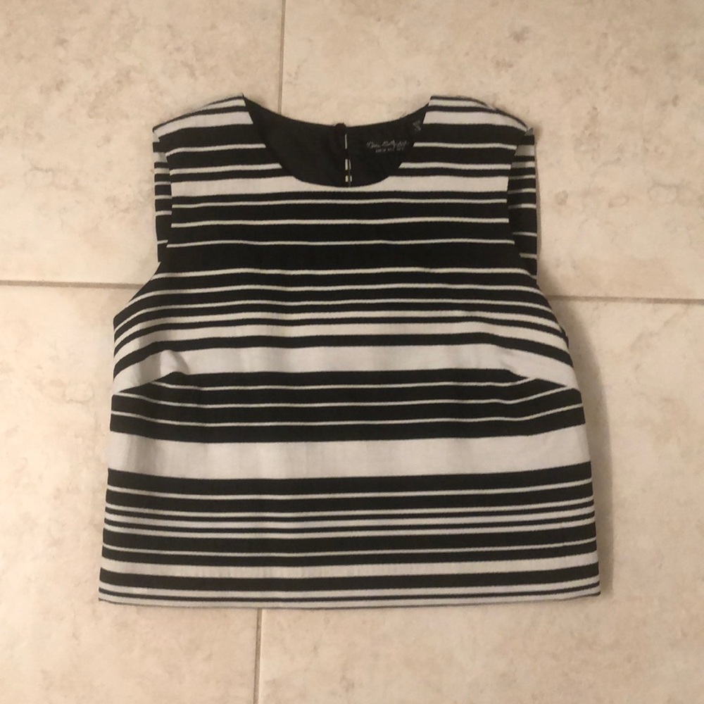Miss Selfridge stripe Zip Crop Top